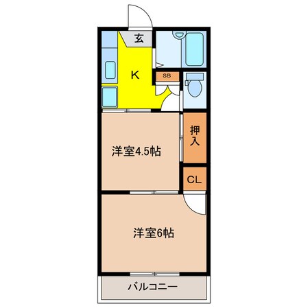 メゾン小串　Ｃ棟の物件間取画像